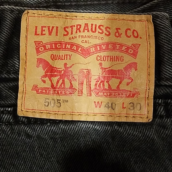 40 x 30 Levi's Jean's 505 Straight Blue Denim - Picture 2 of 8